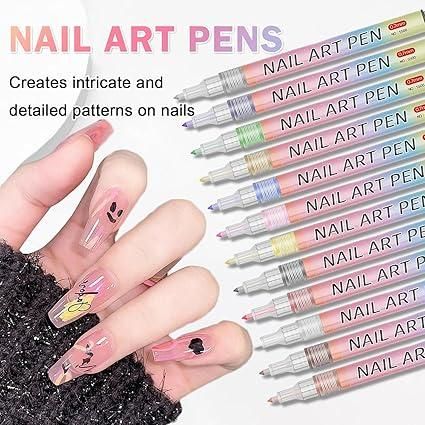 Premium Nail Art Pens Set of 12 Colors