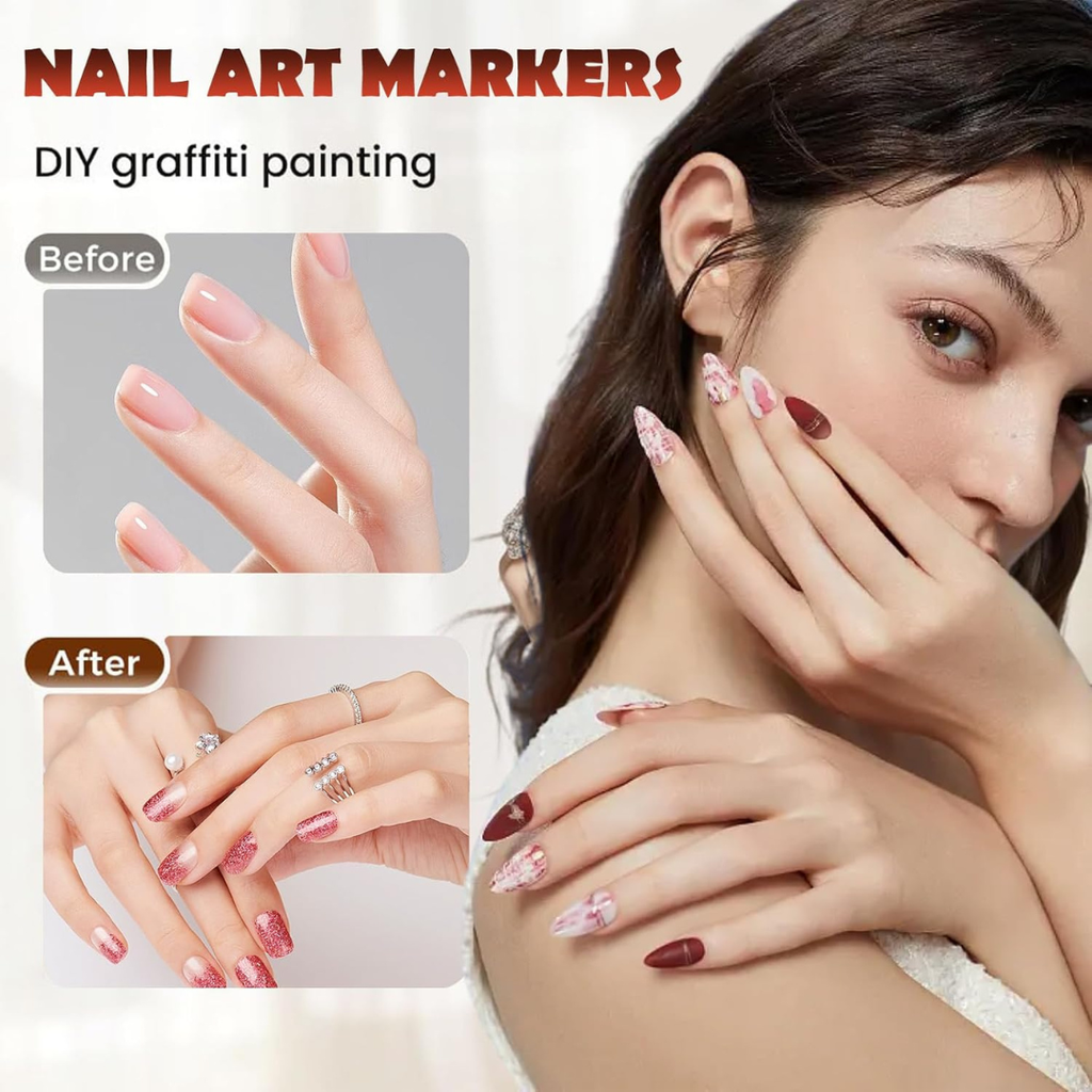 Premium Nail Art Pens Set of 12 Colors