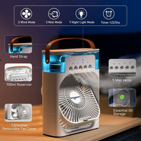 Portable Mist Air Cooler | Smart Mist Control With Timer